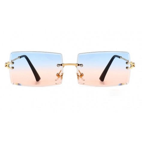 Vintage Rimless Sunglasses Candy Color Glasses