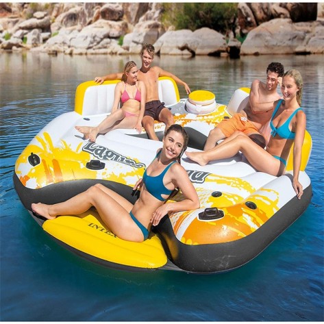 5 Person Large Inflatable Laguna Lake Water Island
