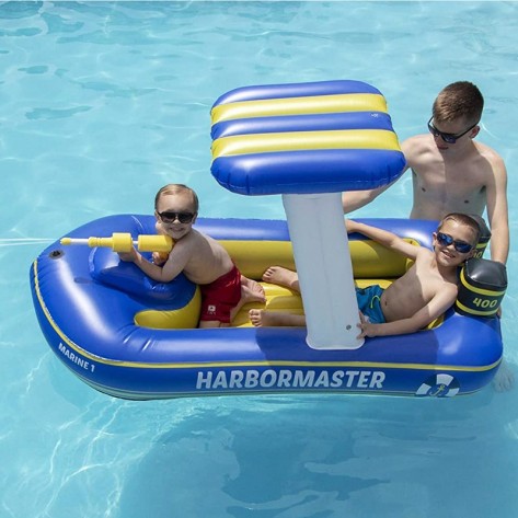 Inflatable Pool Float Boat for Kids with Water Gun