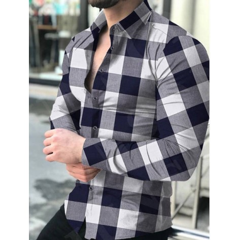 Men's Slim-Fit Long-Sleeve Shirt