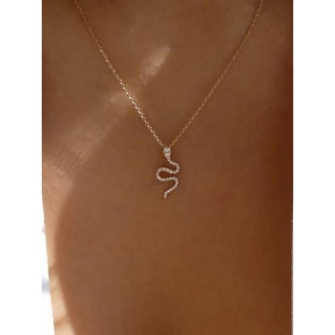 Snake Pendant Necklace Set