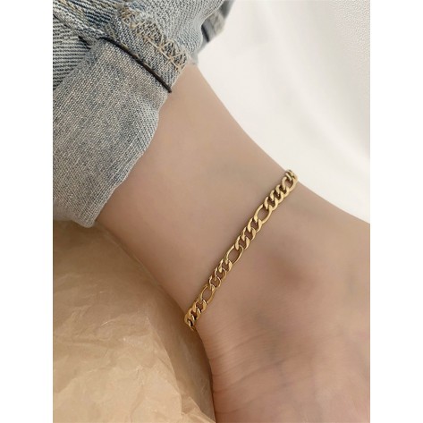 Rhinestone-Trim Chain Anklet