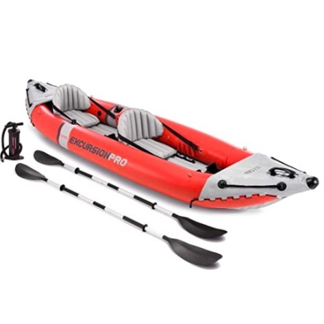 2 person inflatable red fishing kayak
