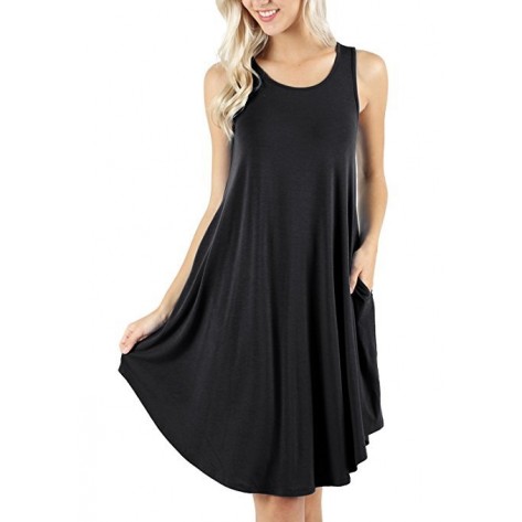 Casual Solid Color Mid Dresses
