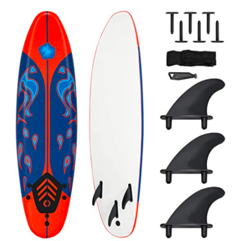 6 foot foam surf board