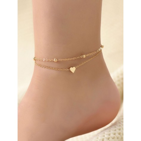 Evil Eye Layered Chain Anklet