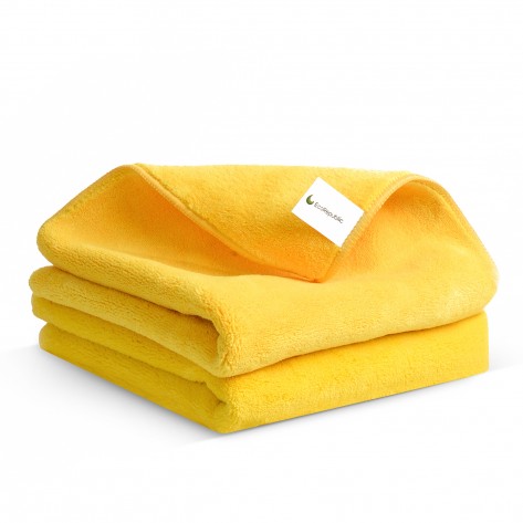 2PCS Yellow Microfiber Towels