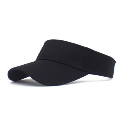 black adjustable sun visor hat