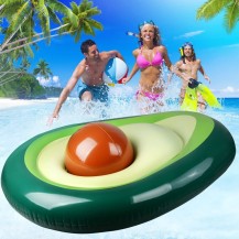 Inflatable Avocado Pool Float Floatie with Ball