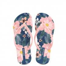 Flower Printed Womens Flip Flops Casual Beach Slippers