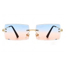 Vintage Rimless Sunglasses Candy Color Glasses