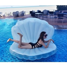 Swimming Pool Inflatable Floater Giant Shell Floating Bed 