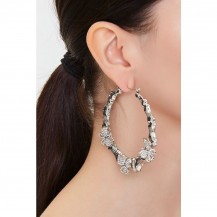 Good Future Silver Hoop Drop Earrings