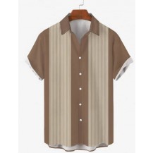 Short Sleeve Button Down Vintage Bowling Shirts