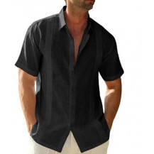 Beach Collared Solid Shirt