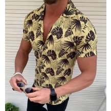 Casual Short Sleeve Button Down Floral Hawaiian Shirt