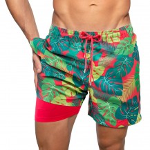 Mens Swim Trunks with Compression Liner