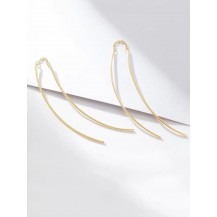 Thread Count Gold Threader Earrings