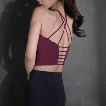 Soft Strappy Padded Fitness Sports Bras