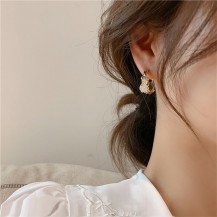 flower crystal earrings