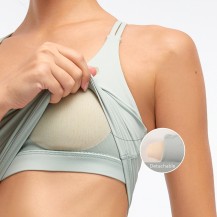 Crisscross Back Yoga Bra with Removable Cups