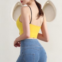 Spagetti Strap Letters Fitness Bras