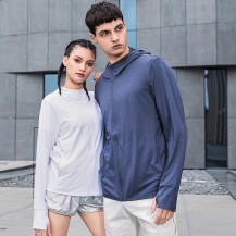 Unisex UV Solid Zipper Front Rash Guard