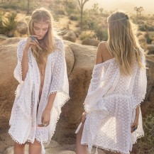 Beach Bikini Cover Up Open Front Cardigan