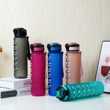 Fitness Sports Water Bottle with Time Marker 
