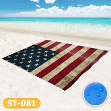 Flag Quick Dry Foldable Beach Blanket