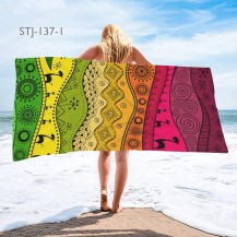 Abstract Printing Microfiber Beach Towel