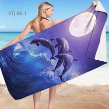 Dolphin Printing Microfiber Beach Towel