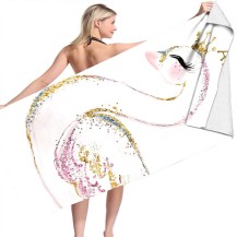 Swan Printed Quick Dry Microfiber Beach Towel