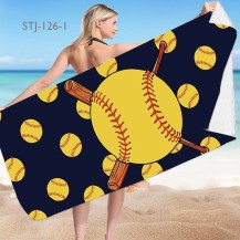 Tennis Printed Quick Dry Microfiber Beach Towel