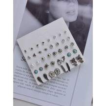Variety Moon Stud Earring Set