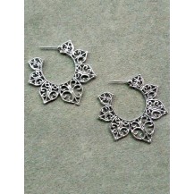 Mullen Silver Hoop Earrings