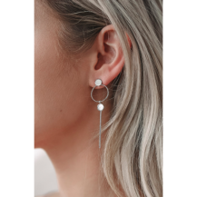 Bring Good Future Silver Drop Earrings