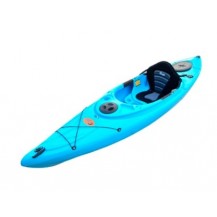 1 person blue fishing kayak
