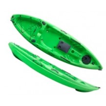 1 person green fishing kayak