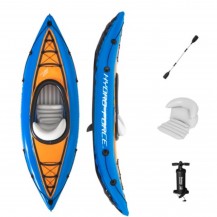 1 person orangeblue inflatable kayak set