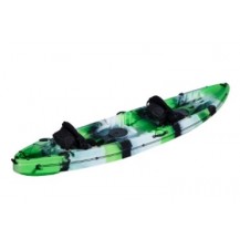 2 person sit on top green hard shell kayak