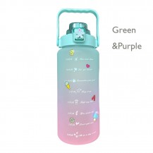 Cartoon Gradient Water Bottle for Gym Travel