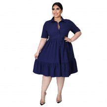 Casual Plus Size Short Sleeve Dresses