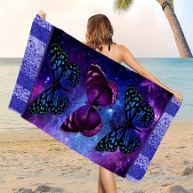 Butterfly Quick Dry Microfiber Beach Towel