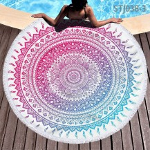 Mandala Round Microfiber Beach Towel