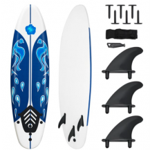 6 ft beach ocean body foamie white surfboard