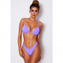  High Leg Underwire Thong Bikini Swimsuit - Two Piece Set