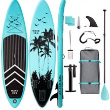 blue coconut tree inflatable stand up paddle board