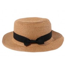 bow knot straw boater hat womens