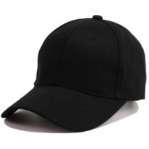 adjustable solid black baseball cap